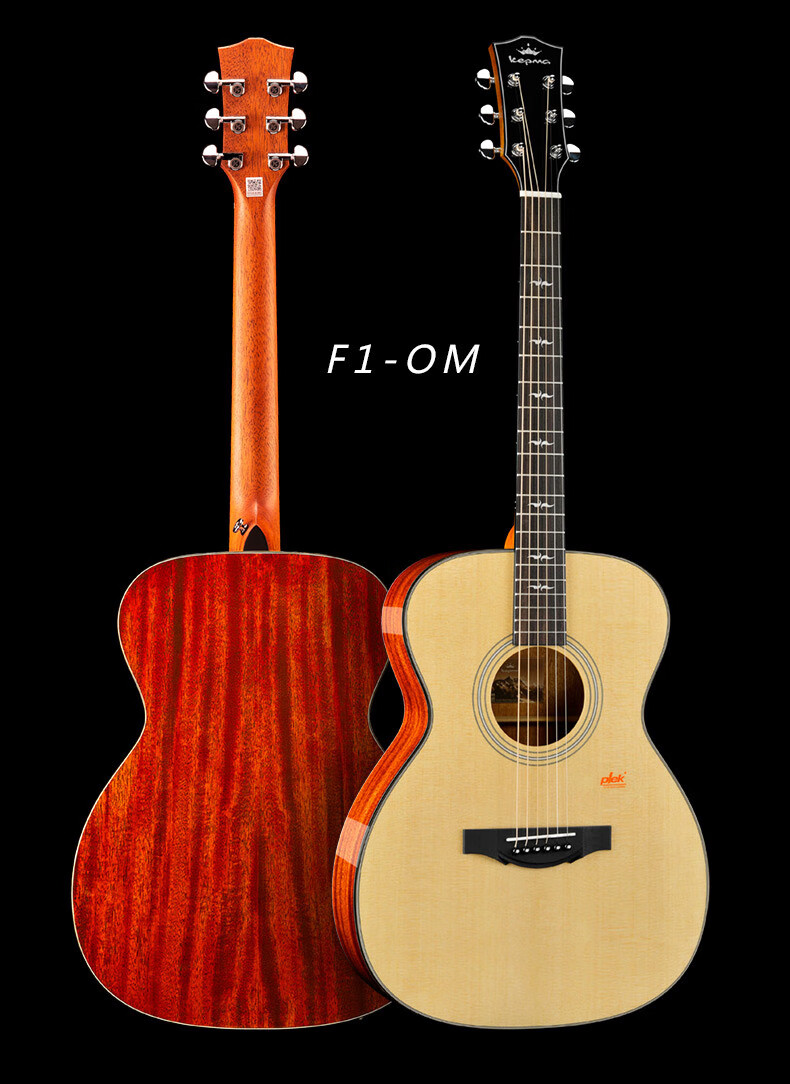 唱民谣面单吉他卡玛木电箱款吉他 【f1e-om】40寸/om桶/电箱款/原木色