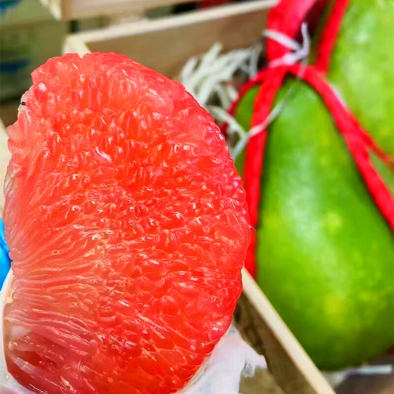 泰国红宝石柚子 现货泰国kpy红宝石土豪柚子精品木箱礼盒3只进口红心