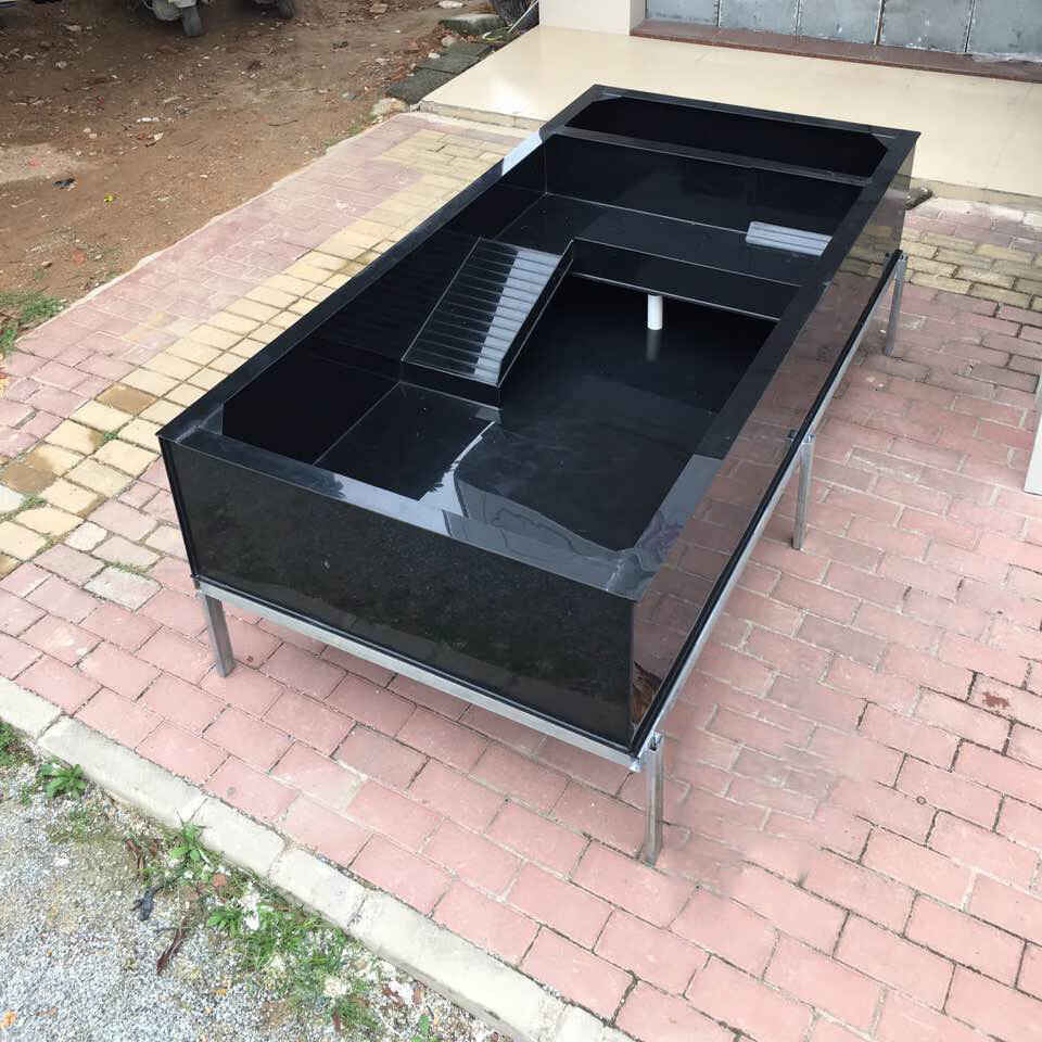 乌龟箱带晒台 特大号大乌龟缸水陆缸家用阳台塑料龟箱带晒台爬坡排水