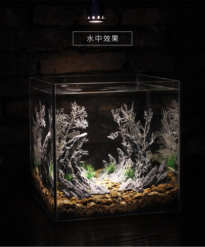 鱼缸龙之谷造景 峡谷水景缸雨林仿真青龙石造景石假山装饰水草小摆件