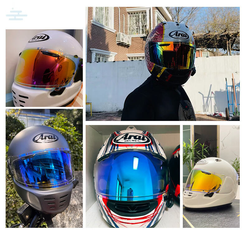 arai高透光夜晚可用拉力头盔镜片护目镜镜面rx7xxdneosoman晚霞红