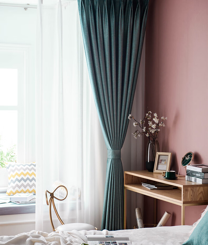 金蝉窗帘金蝉窗帘全遮光2021年新款流行卧室北欧简约现代轻奢定制客厅