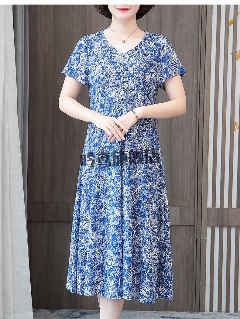 我想买遮肚子夏装连衣裙热天穿中老年妈妈装过膝中长款碎花夏季上新
