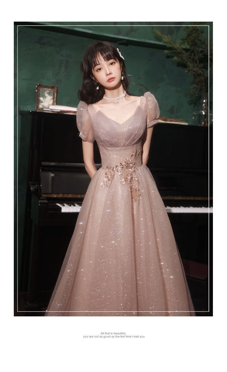 公主裙成人甜美公主晚礼服裙女学生公主生日礼气质宴会长裙仙气声乐