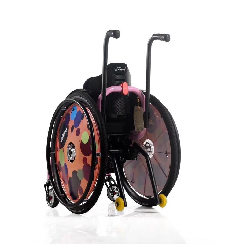 威之群儿童轮椅运动轮椅定制镁合金快拆折叠轻便绿色