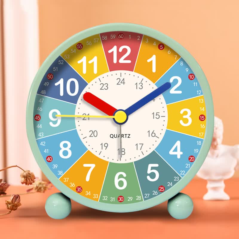 创意早教小闹钟卡通女孩儿童静音学生用专用男孩起床神器闹铃学习w