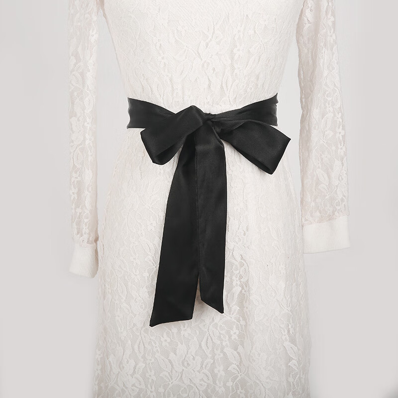 裙子腰带配饰装饰女士裙带学生腰绳裤带腰封冰丝布料连衣简约百搭细