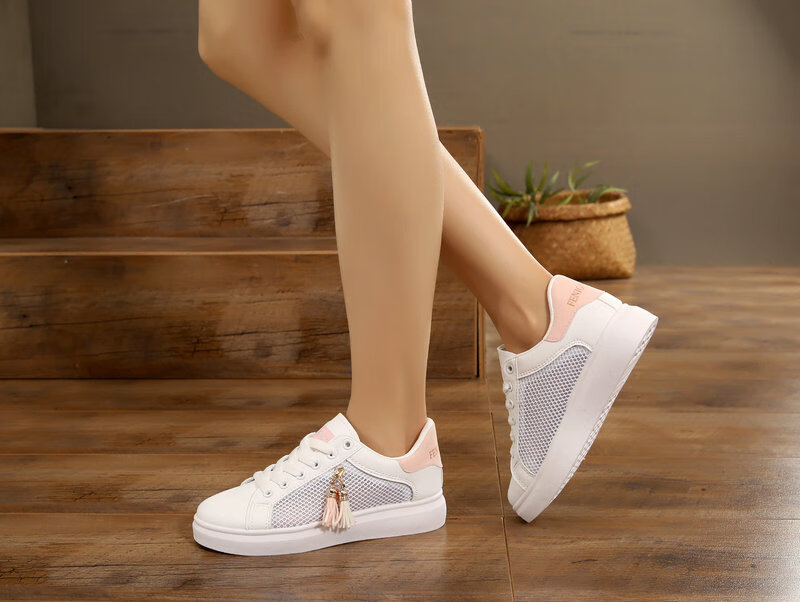 女生小白鞋春季款女大童单鞋岁女孩板鞋透气女运动鞋白色168标准码34