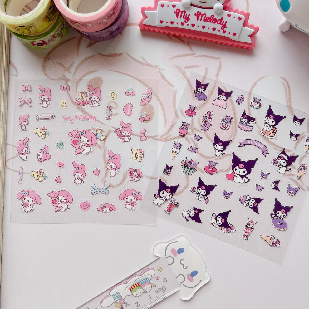 少女心玉桂狗装饰大防水贴纸手账素材小贴画 美乐蒂【两张】【图片