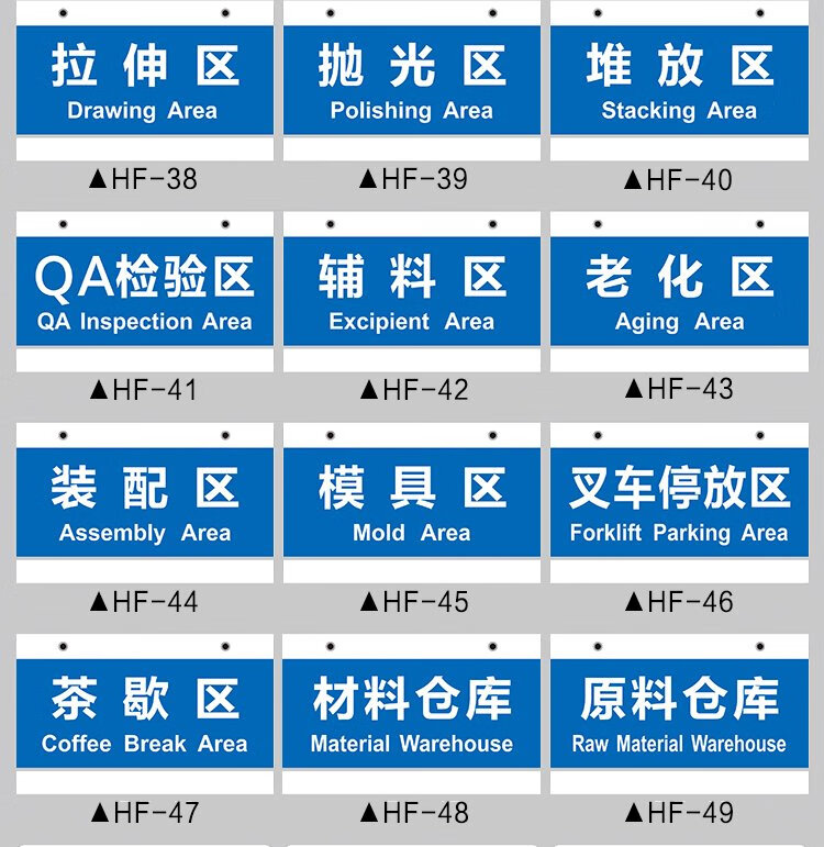 工厂生产车间仓库公司分区标识牌区域划分指示牌吊牌挂牌库房悬挂