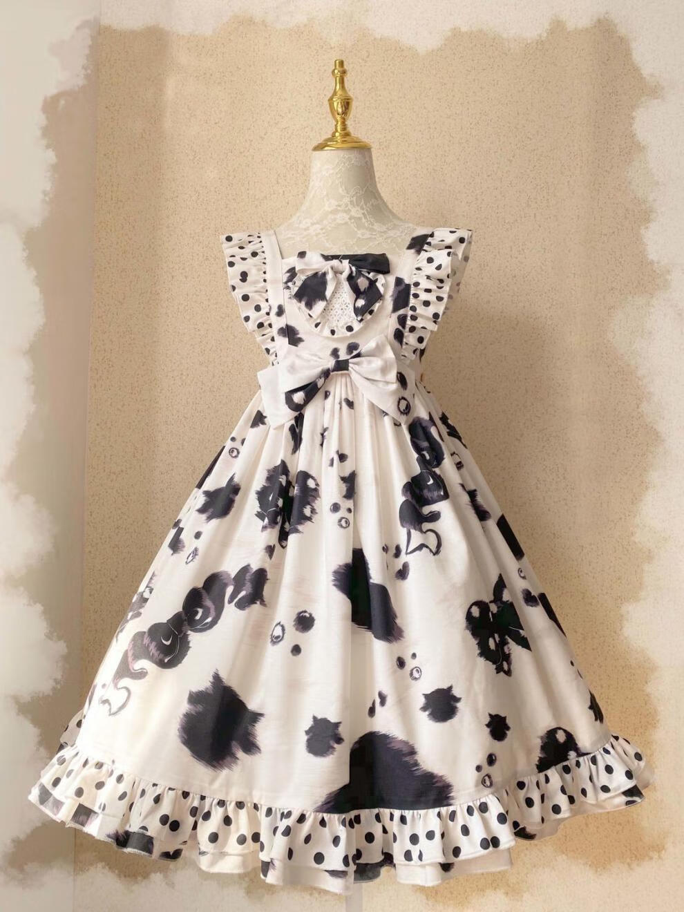 纪堡驰小奶糕洛丽塔裙子lolita小奶牛 甜甜牛乳jsk吊带裙连衣裙 jsk