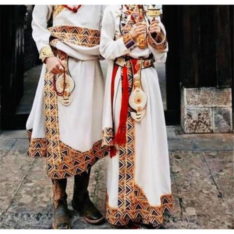 赵小熊新品藏服女装情侣款藏袍男女藏式穿搭藏族服装藏装集合图形民族
