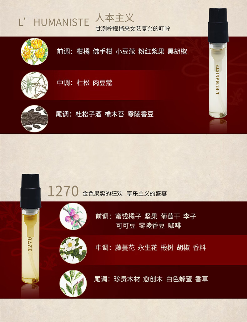 jean missfrapin弗拉潘 法国进口香水小样9款 sample 2ml 小样 其他香