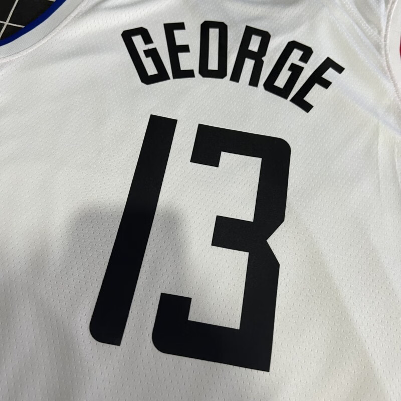 同款保罗乔治球衣快船 快船队13号保罗乔治球衣2伦纳德拉丁黑奖励版