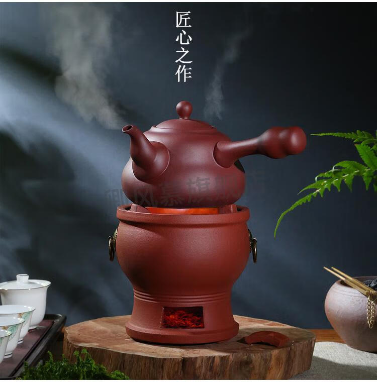 碳炉煮茶炭火茶炉碳炉烧炭炉红泥泥炉小风炉橄榄炭木炭功夫煮茶器家用
