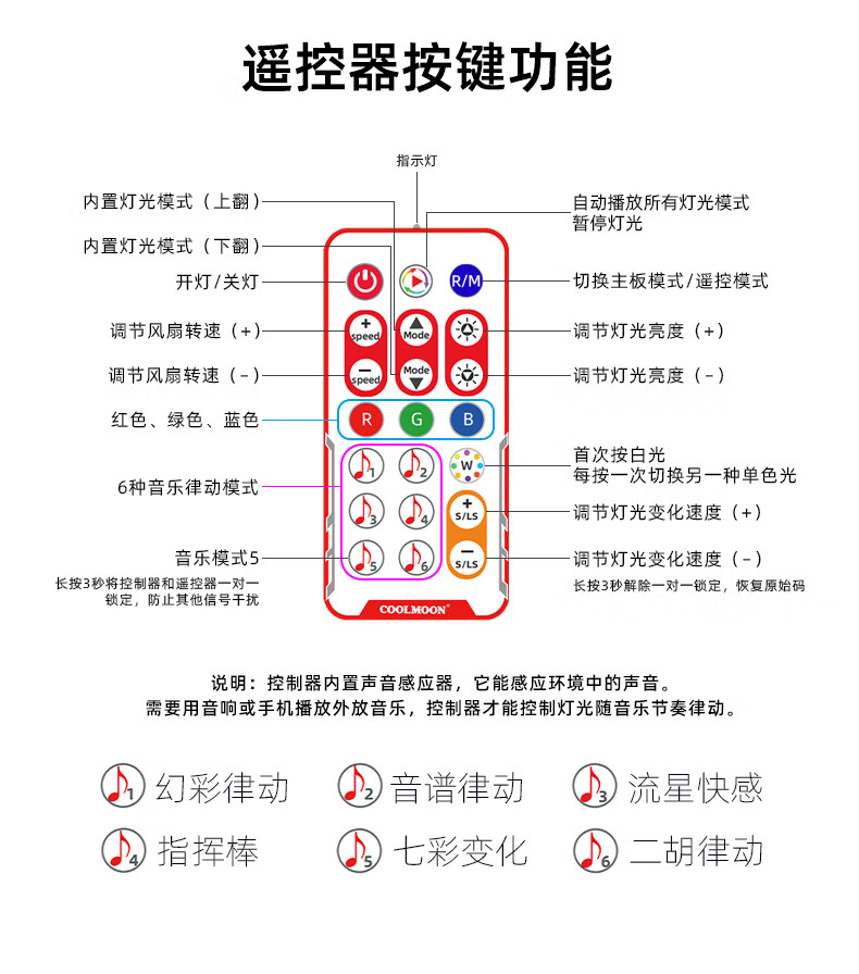 argb集线器 酷月pwm温控集线器 argb神光同步机箱风扇音乐律动灯光