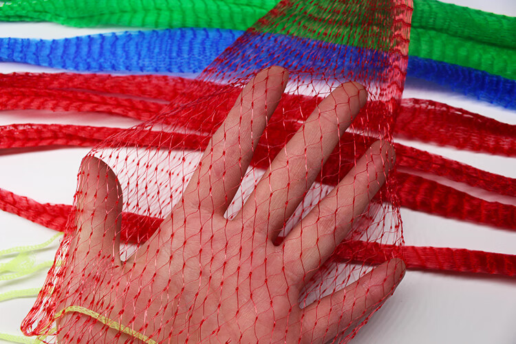 大棚吊西瓜网兜厚吊瓜挂瓜网袋子哈密瓜10斤红色带绳塑料网袋 100个