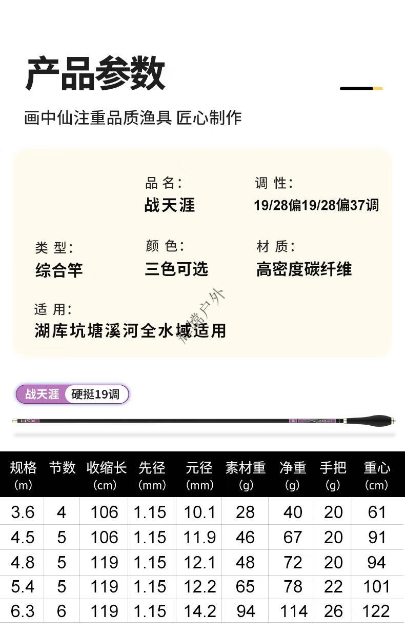 乐池画中仙钓鱼竿手杆轻硬细品牌鲫鱼竿28野钓综合杆台钓竿十大 28偏