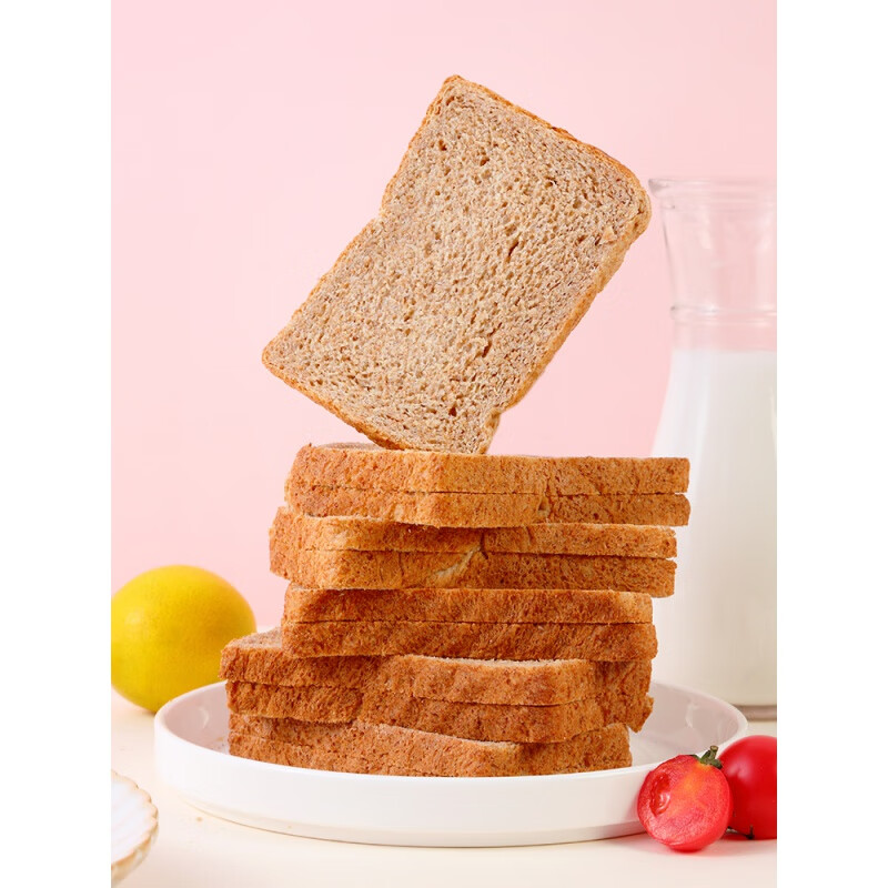 三只松鼠全麦吐司600g健康零食代餐饱腹食品早餐面包无蔗糖61儿童节