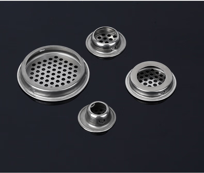 不锈钢透气孔鞋柜排气孔盖橱柜通气孔网孔洞装饰圈散热出气孔塞 10只