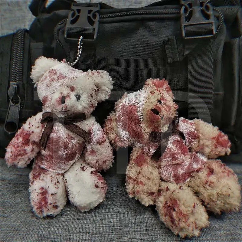 万圣节道具成人小朋友儿童韩国ins原宿风暗黑血腥熊残疾熊受伤小熊