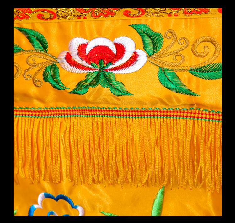 佛堂供桌布佛教佛堂12345米桌围供桌布大莲花刺绣桌裙案布佛光普照佛