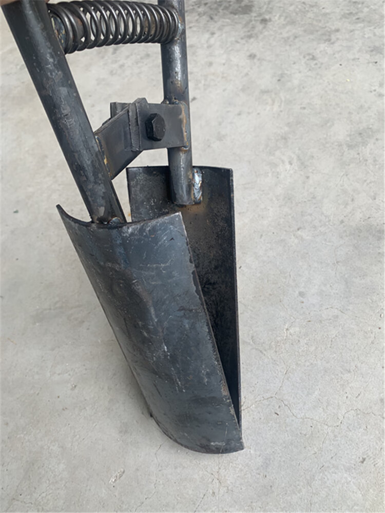 挖坑神器挖土掏勺电力电线杆坑桩芯掏泥工具小平铲 夹铲头带1.