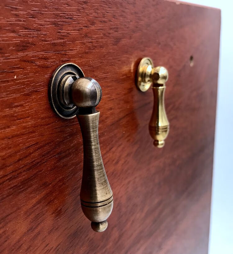 新中式铜小拉手古典红木家具橱柜书衣柜门抽屉全铜把手配件 【小号】