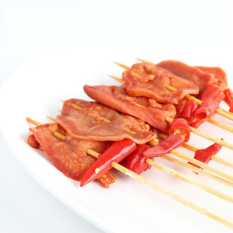 铁板猪舌头烧烤腌制猪舌串户外烧烤食材半成品20串椒香猪舌串