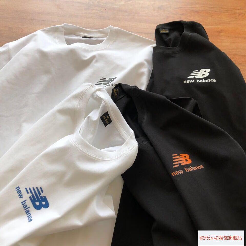 【国潮尚新】短袖男夏季潮牌nb短袖t恤新疆棉男女 宽松学生百搭休闲