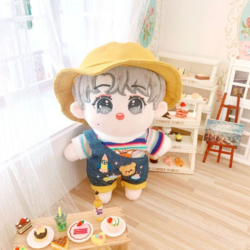 成员马嘉祺棉花娃娃人形公仔厘米时代少年团卡通娃娃 灰发嘉琪裸娃 男