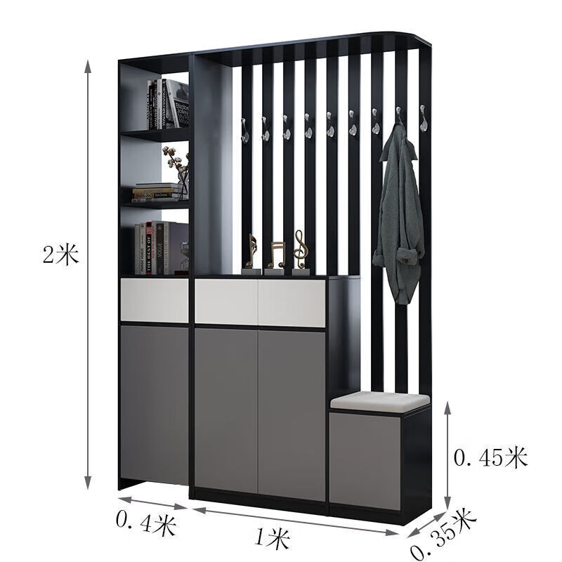 进门鞋柜家用门口隔断柜客厅门厅柜简约现代玄关柜屏风分体挂衣柜