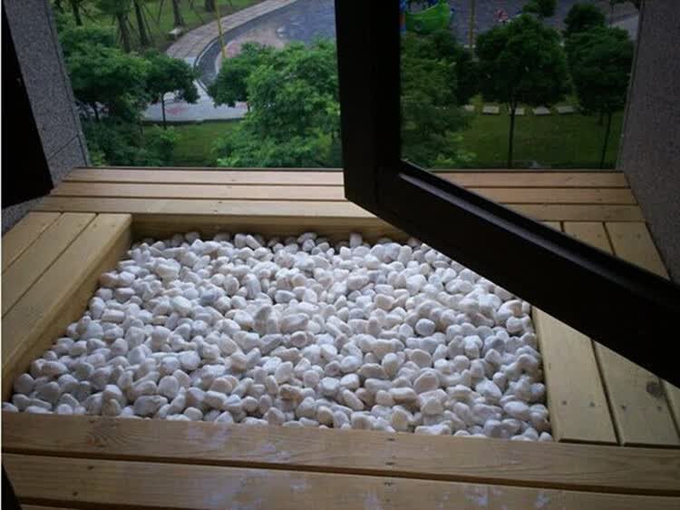 乐子君 白色鹅卵石白色小石子石头雨花石花盆装饰品铺路白石子装饰石