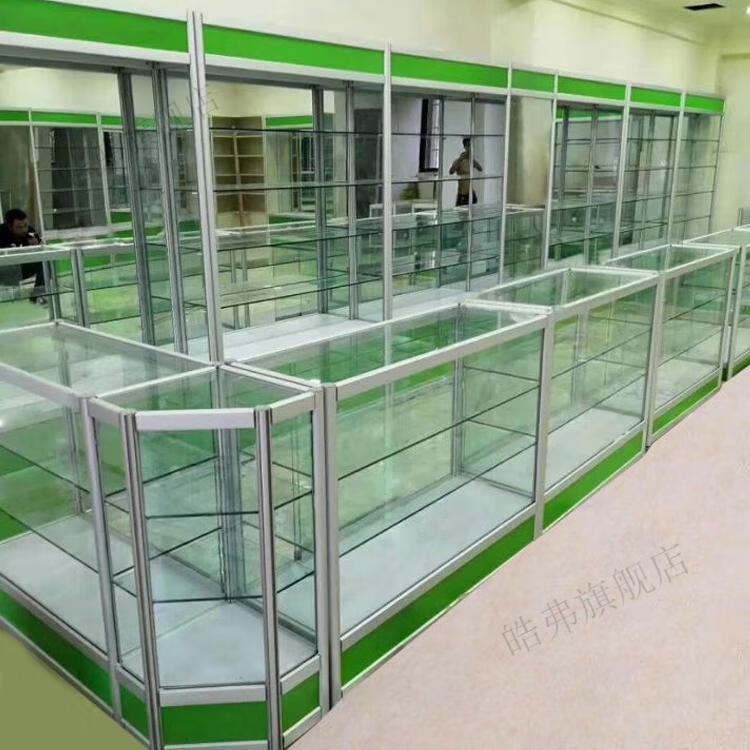 西药柜诊所药架医药玻璃柜台展示柜农药店铺透明药品货柜药房货架