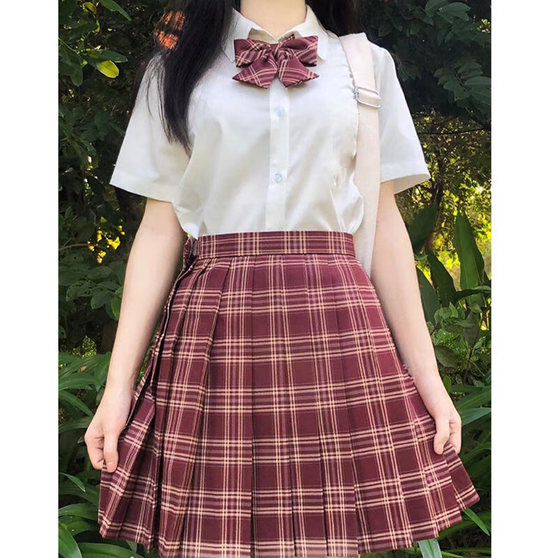 晴愿日系合集正统jk格裙学生jk制服套装山吹电竞水手服百褶裙 咩啊格