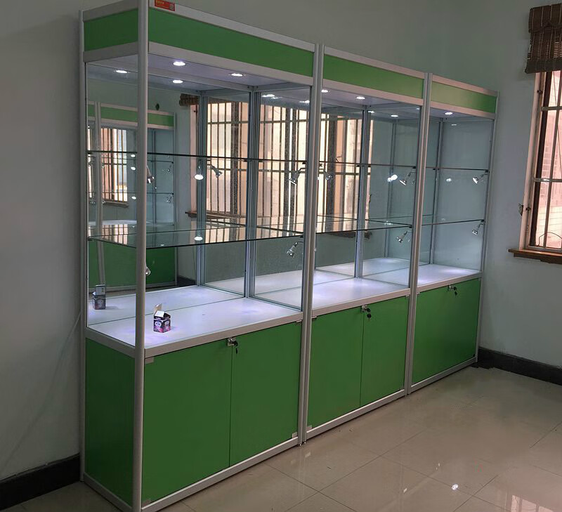 玻璃展柜展厅样品柜玻璃透明公司产品展示柜陈列柜样品柜货柜 100*30*