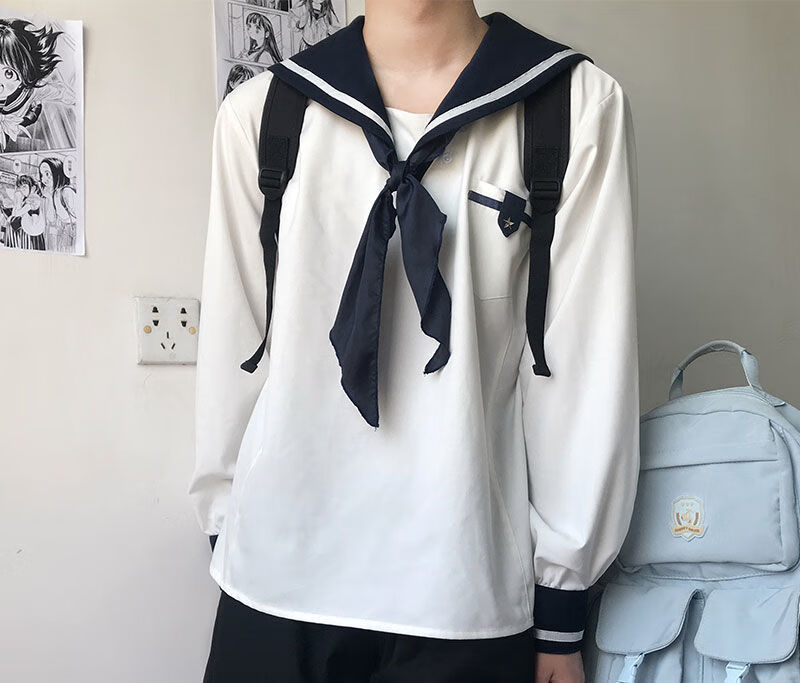 知立水手服秋季长袖dk制服男女学生情侣装学院风版2022 知立高校男dk