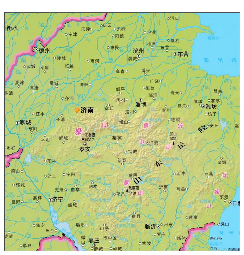 2021全新版山東省地圖掛圖約1108米雙面覆膜防水掛杆高清印刷附山東省