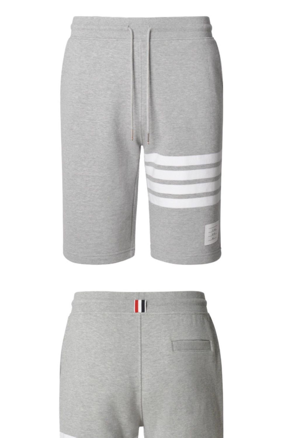 【tb tomhom】潮牌tb纯棉短裤休闲运动裤夏天大码五分裤男女装 灰色