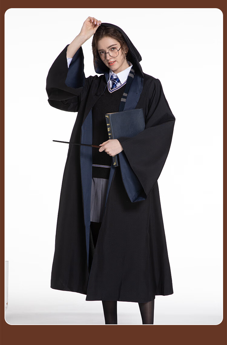 哈利波特服装环球影城巫师袍斯莱特林魔法袍斗篷格兰芬多霍格沃茨哈利