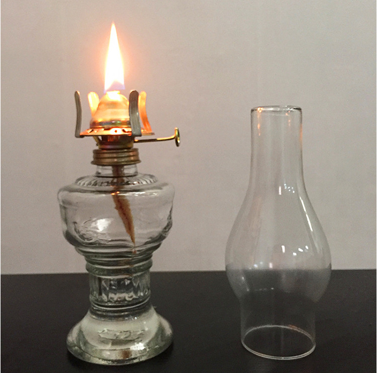 煤油灯老油灯老式用油马灯复古乡村怀旧长明灯创意diy摆件 经典透明款