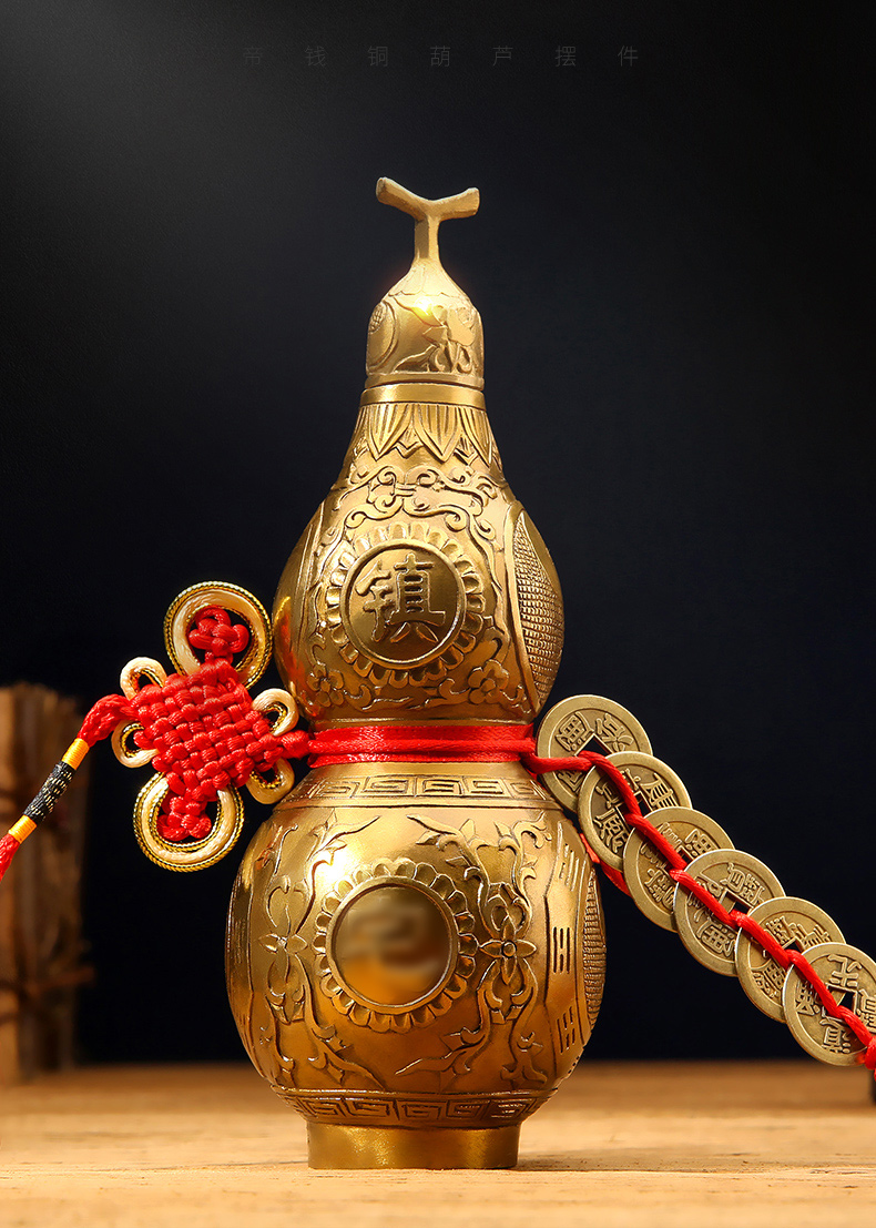5cm十帝钱带盖铜葫芦