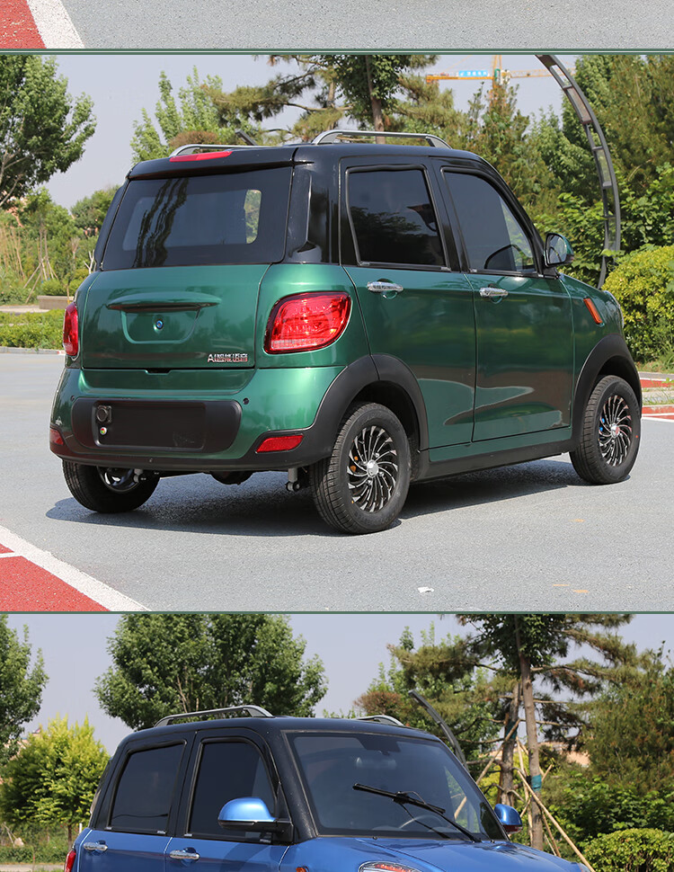 新款阳光款电动四轮车家用四轮代步车女士新能源汽车成人油电两用锂电