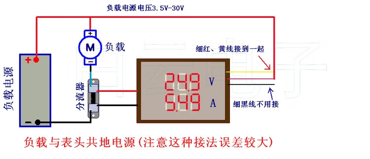 a四位高精度led数显数字直流电压电流表0200500v5a10a50a单色仅表头