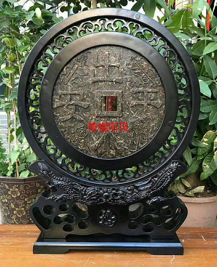 普洱茶饼茶工艺品茶雕摆件工艺茶客厅装饰品马到成功茶饼摆件大展宏图
