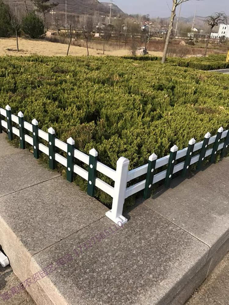 xmsjpvc塑钢绿化草坪护栏学校小区花园绿地围栏路边栅栏绿化带隔离栏
