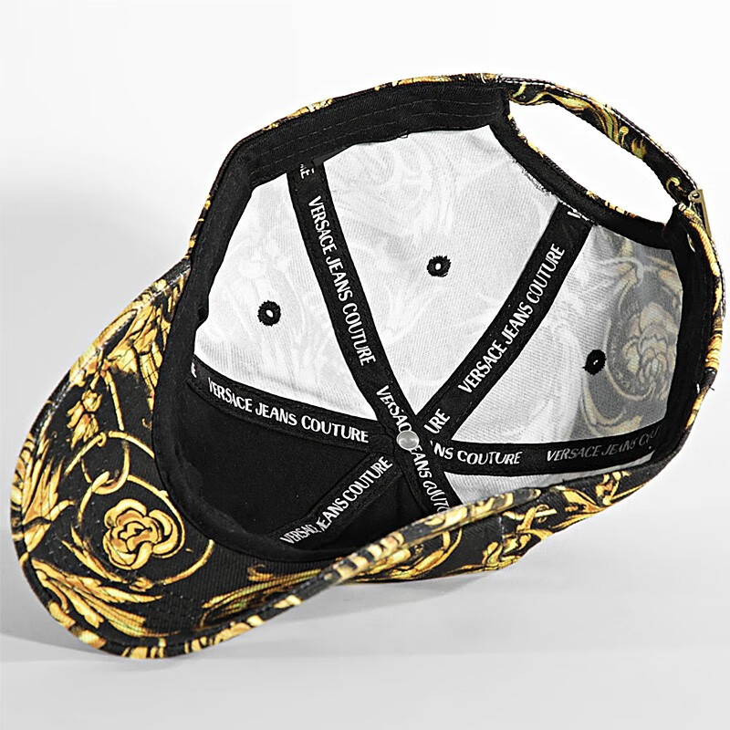 jeans couture/范思哲 男女同款蓝色巴洛克花纹饰棒球帽子 蓝色eg23