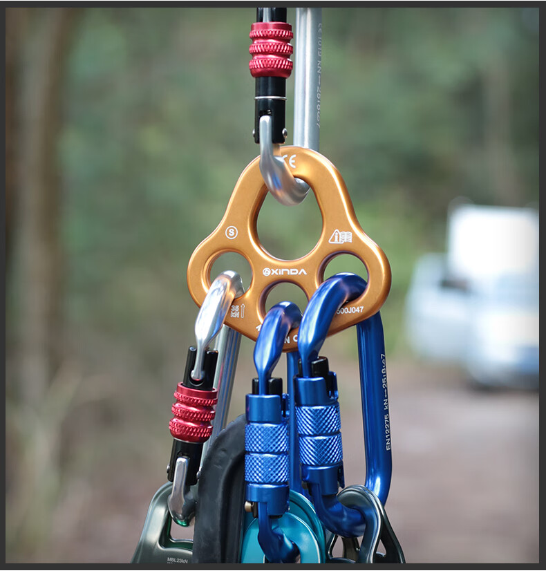 欣达分绳器户外华系绳索分力板承重分锚器登山装备指力板攀岩分绳器 m