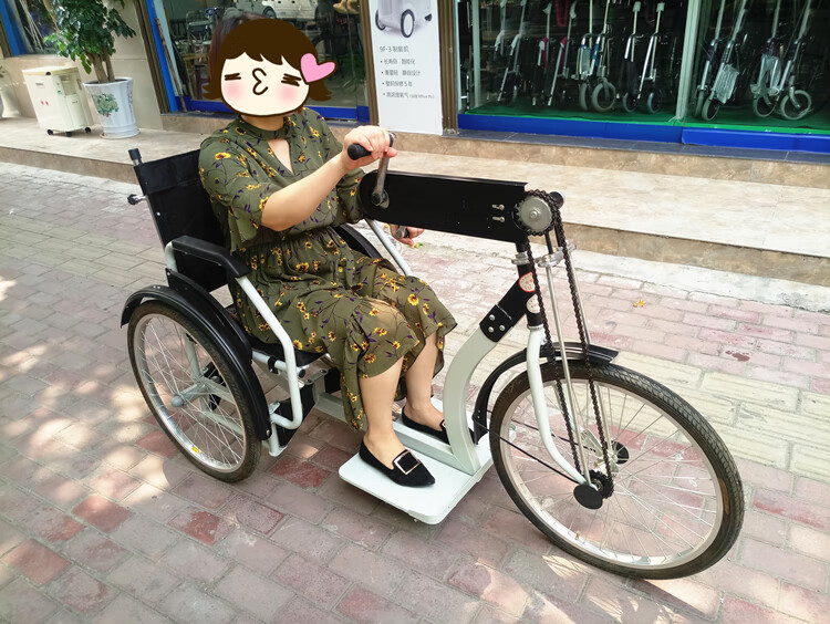 【保价30天】 老年人力手摇三轮车老年人力康复轮椅车残疾人代步车可