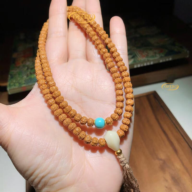 金龙三日红佛手小金刚菩提原桩矮桩原籽108佛珠手串欧费罗 五爪佛手7